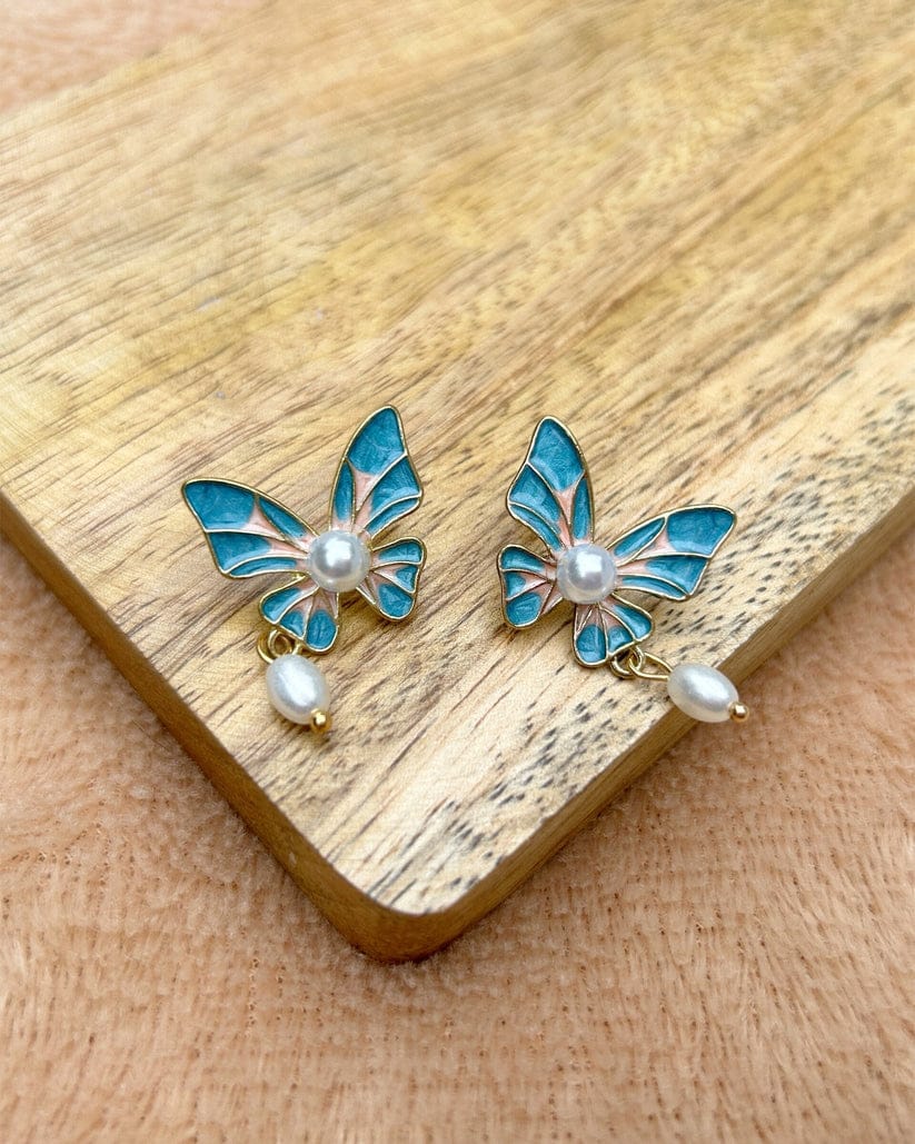 Butterfly Pearl Earrings