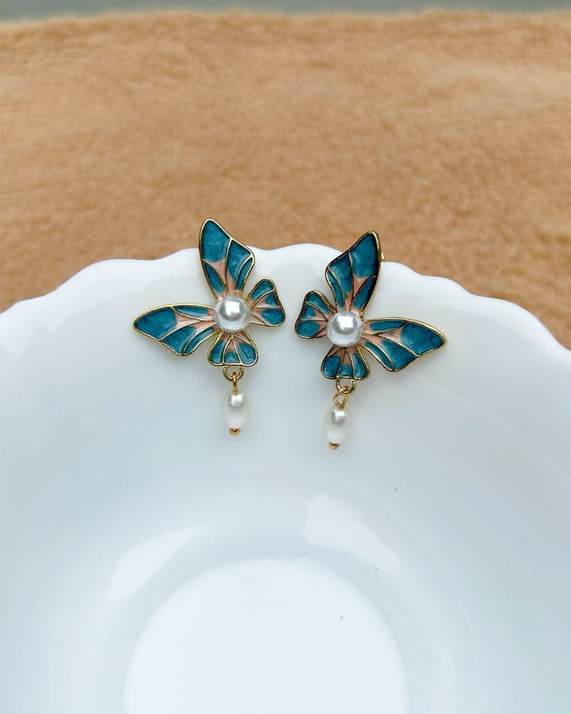 Butterfly Pearl Earrings