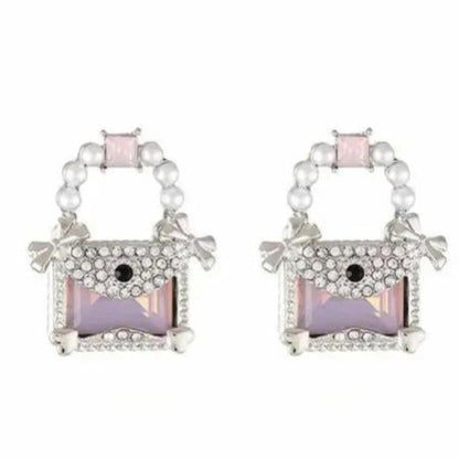 Pink Handbag Earrings