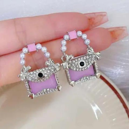 Pink Handbag Earrings