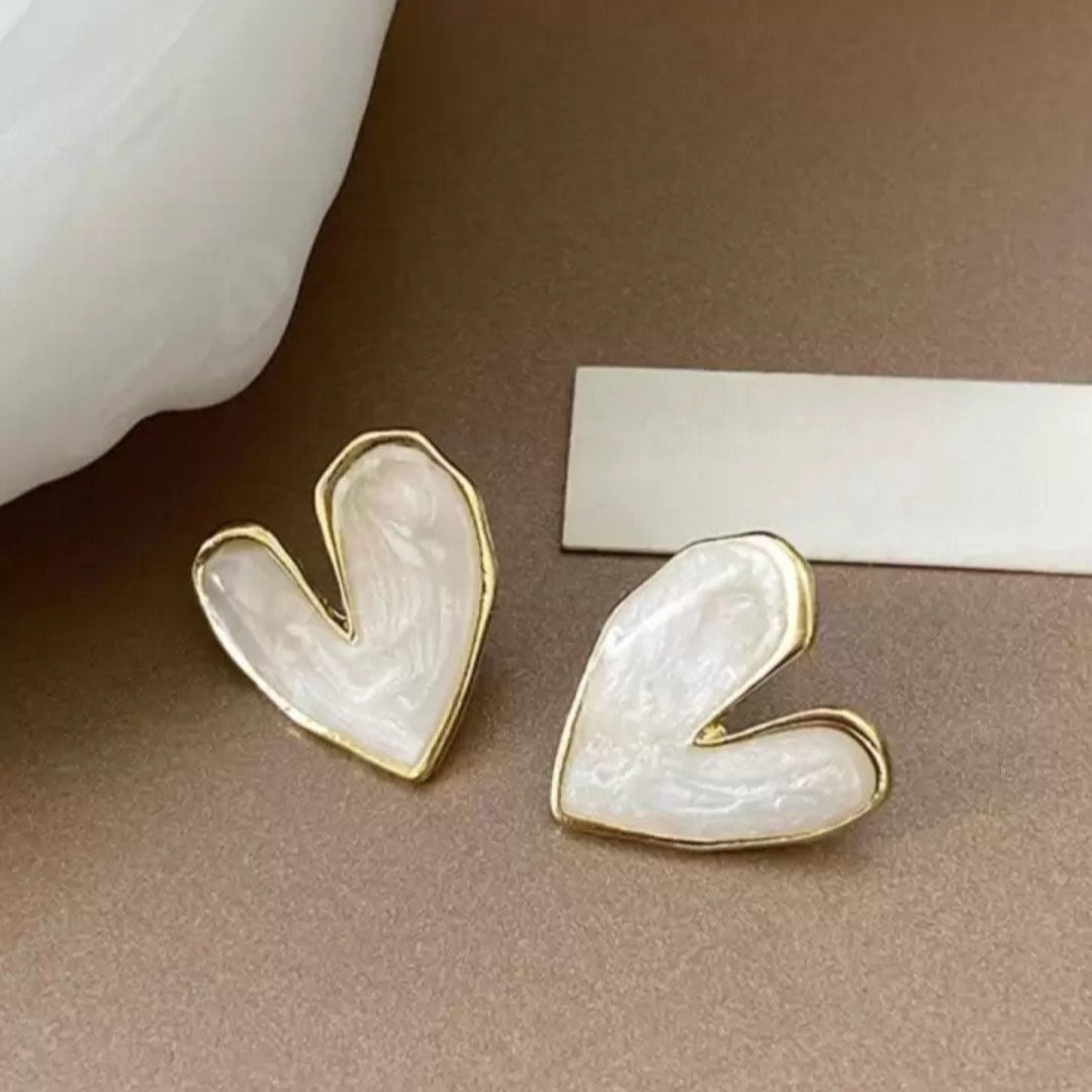 Sky Blue Heart Shaped Earrings