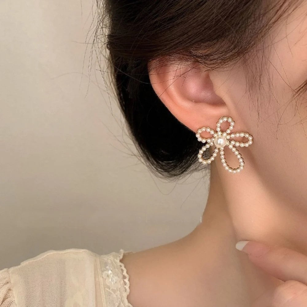 Pearl Flower Earrings