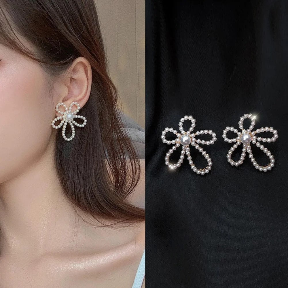 Pearl Flower Earrings