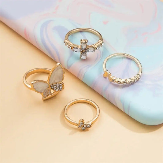 Butterfly combo ring set